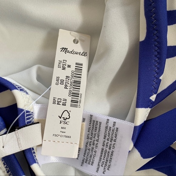 Madewell Second Wave Square-Neck Tank One-Piece Swimsuit in Tropicale Floral Md - Picture 5 of 8